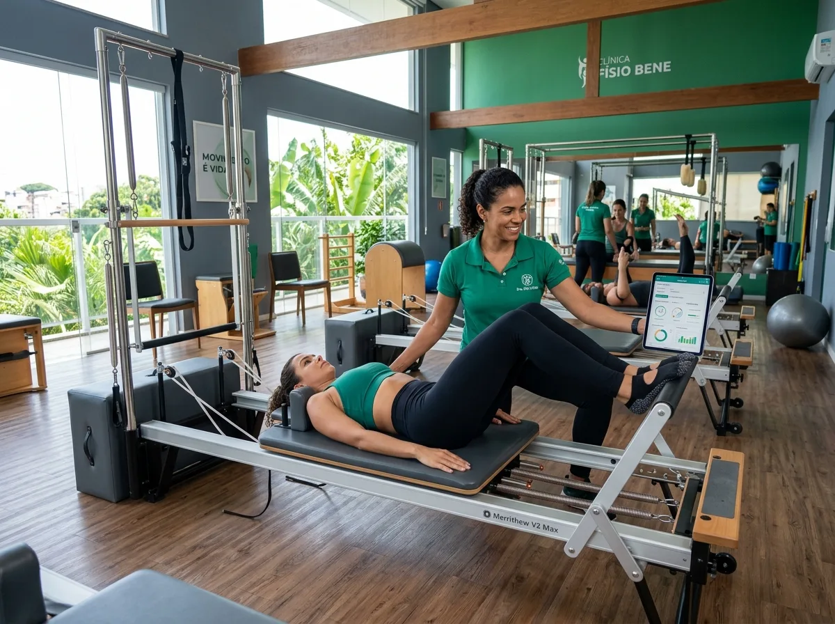 Estúdio de Pilates e Reabilitação gerenciado no FisiOne